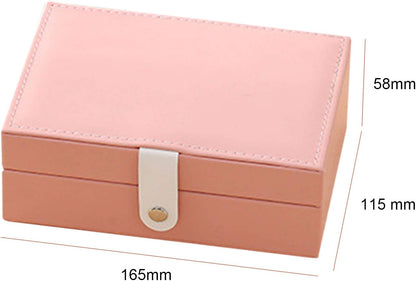 Stylish and Functional PU Leather Jewelry Storage Box for Organized Accessories