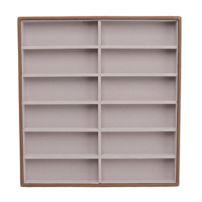 Sunglasses Display Tray PU Wood Grain Sunglasses Storage Case for Home Glasses Store 12 Grids