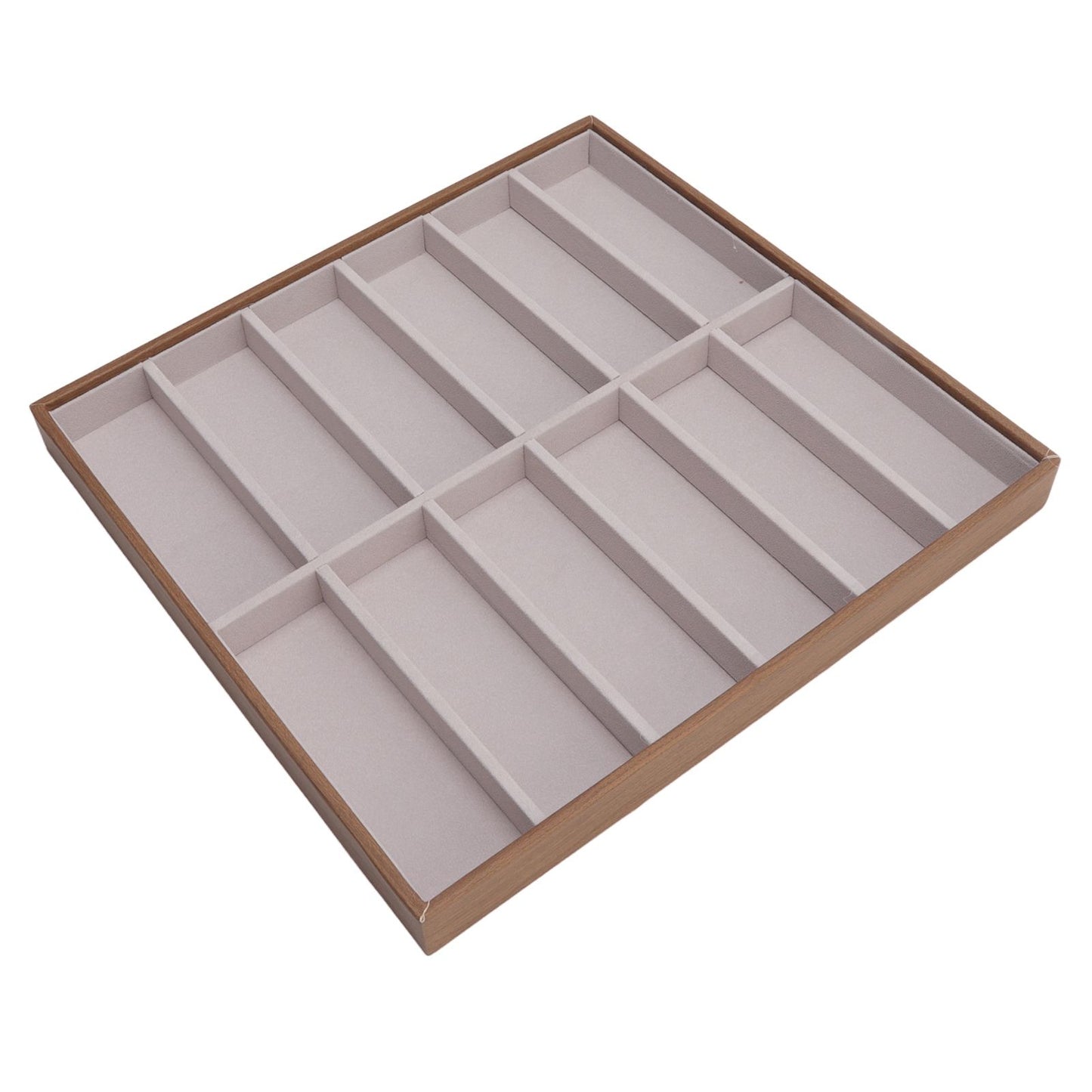 Sunglasses Display Tray PU Wood Grain Sunglasses Storage Case for Home Glasses Store 12 Grids