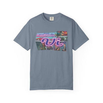 Vice City VI Retro Aesthetic Graphic Tee, Neon Miami Vibes  T-Shirt