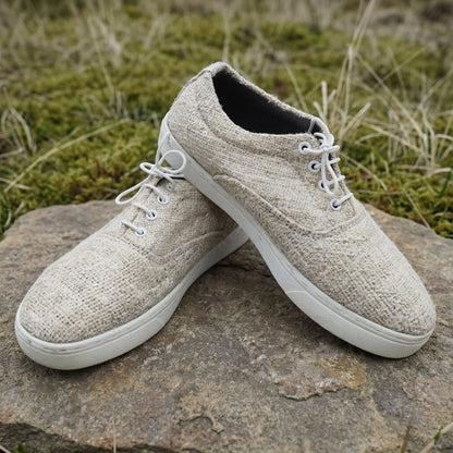 Organic Hemp Sneakers – Hemp Shoes Australia Beige Lace-Up