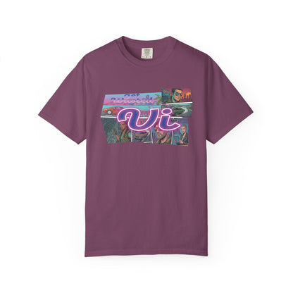 Vice City VI Retro Aesthetic Graphic Tee, Neon Miami Vibes  T-Shirt