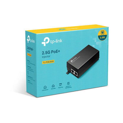 TL-POE260S | 2.5G PoE+ Injector | Up to 30W IEEE802.3af/at Compliant Gigabit Power Injector
