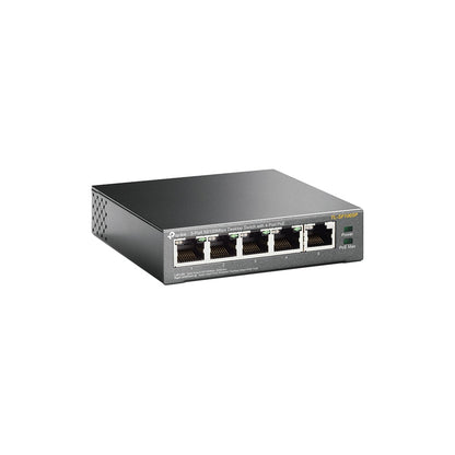 TP-Link TL-SF1005P 5-Port 10/100Mbps Desktop Switch with 4-Port PoE | Compact Plug-and-Play PoE Switch for Small Business and Home Networks