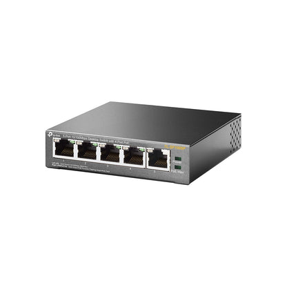 TP-Link TL-SF1005P 5-Port 10/100Mbps Desktop Switch with 4-Port PoE | Compact Plug-and-Play PoE Switch for Small Business and Home Networks