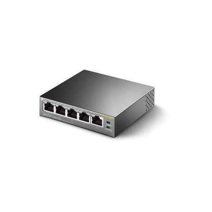 TP-Link TL-SF1005P 5-Port 10/100Mbps Desktop Switch with 4-Port PoE | Compact Plug-and-Play PoE Switch for Small Business and Home Networks