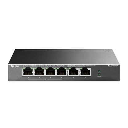TP-Link TL-SF1006P 6-Port 10/100Mbps Desktop Switch with 4-Port PoE+ | Compact Fanless PoE Switch for CCTV, VoIP, and Small Networks