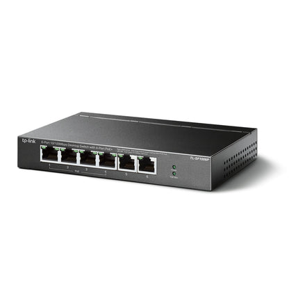 TP-Link TL-SF1006P 6-Port 10/100Mbps Desktop Switch with 4-Port PoE+ | Compact Fanless PoE Switch for CCTV, VoIP, and Small Networks