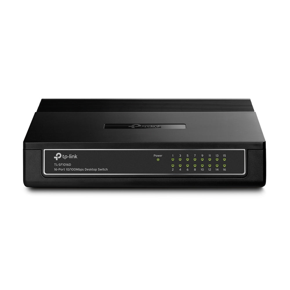 TP-Link TL-SF1016D | 16-Port 10/100Mbps Desktop Ethernet Switch | Energy-Efficient | Plug & Play