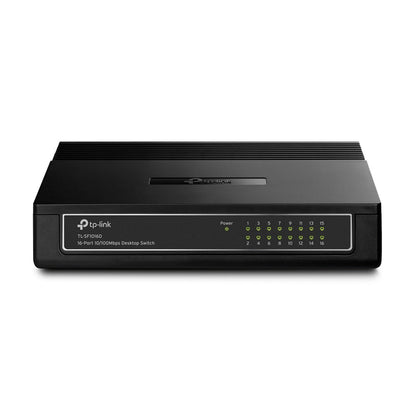 TP-Link TL-SF1016D | 16-Port 10/100Mbps Desktop Ethernet Switch | Energy-Efficient | Plug & Play