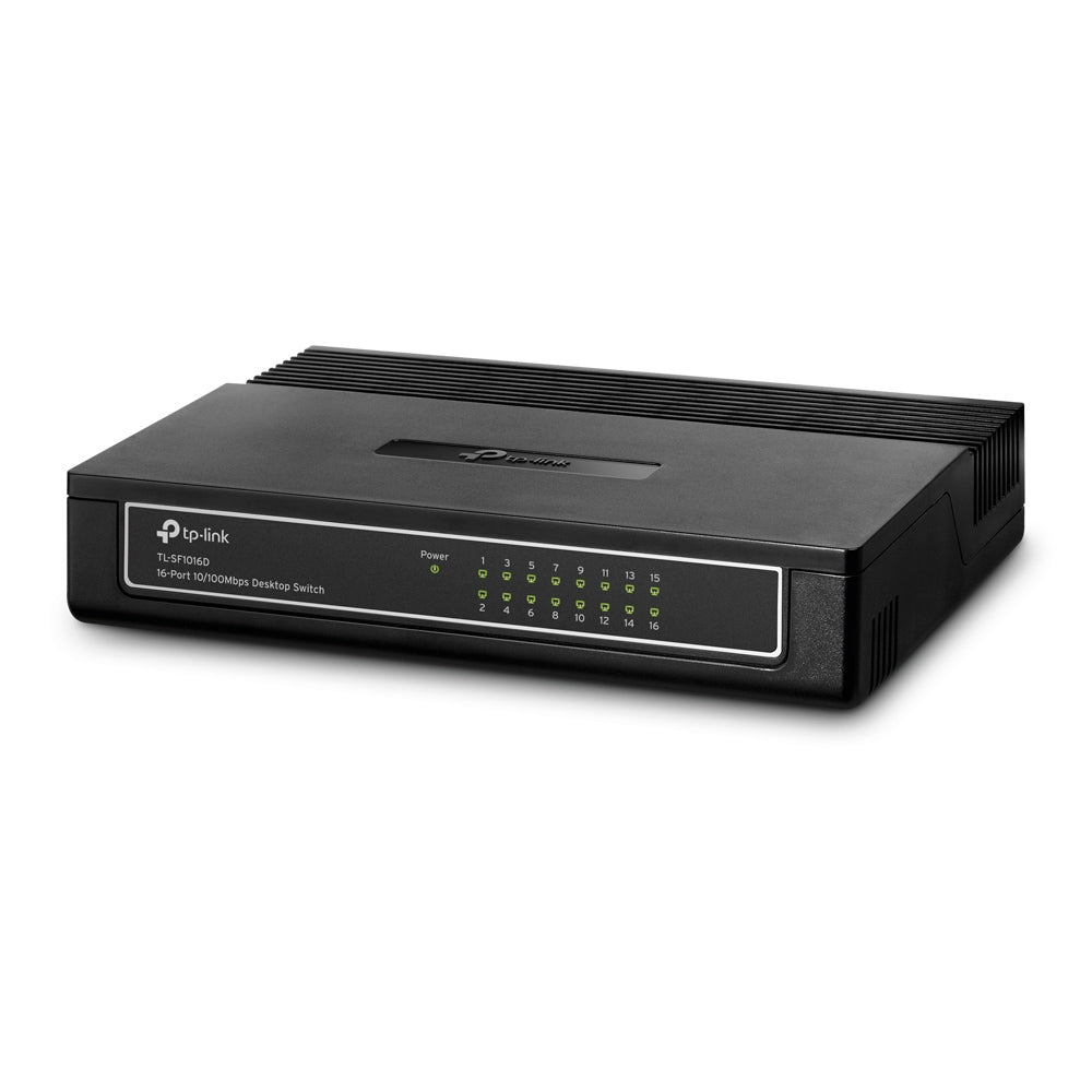 TP-Link TL-SF1016D | 16-Port 10/100Mbps Desktop Ethernet Switch | Energy-Efficient | Plug & Play