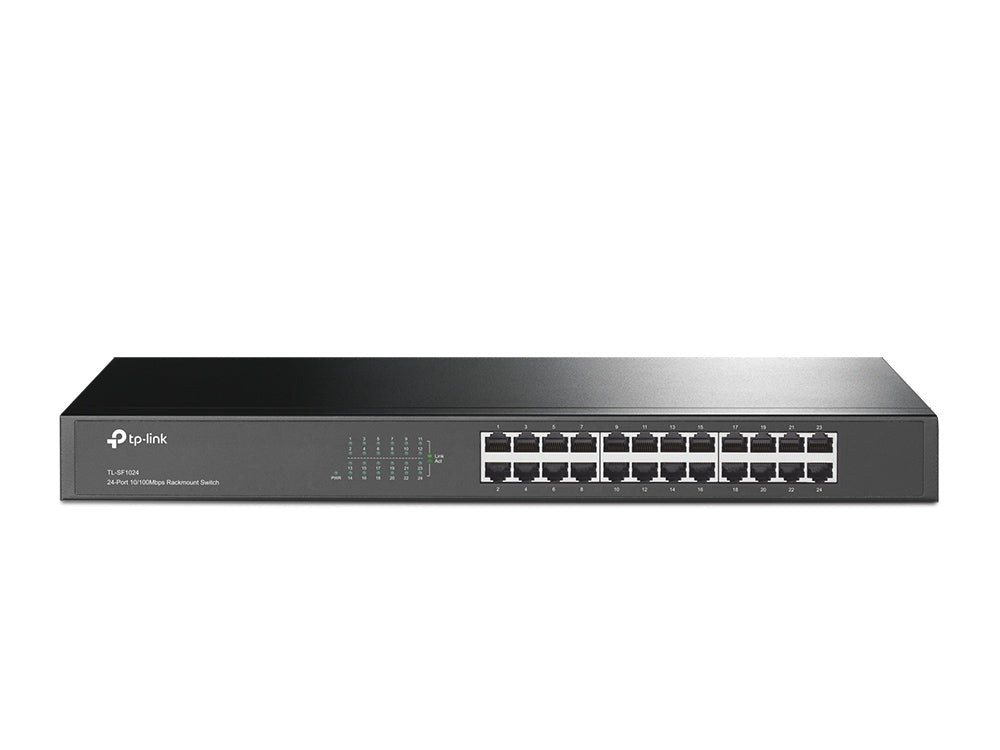 TP-Link TL-SF1024 | 24-Port 10/100Mbps Rackmount Ethernet Switch | Energy Efficient | Fanless | Plug & Play