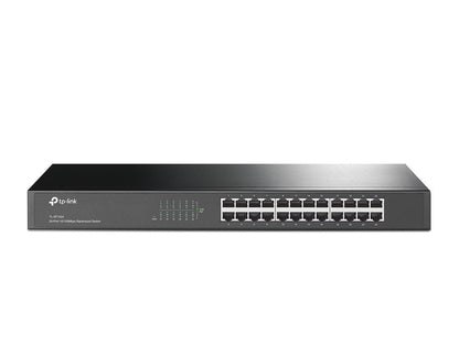 TP-Link TL-SF1024 | 24-Port 10/100Mbps Rackmount Ethernet Switch | Energy Efficient | Fanless | Plug & Play