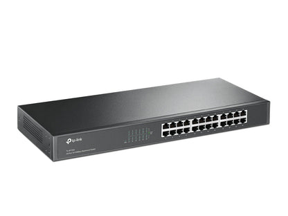 TP-Link TL-SF1024 | 24-Port 10/100Mbps Rackmount Ethernet Switch | Energy Efficient | Fanless | Plug & Play