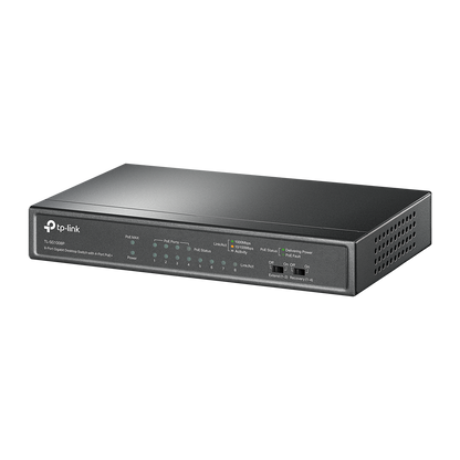 TP-Link TL-SG1008P 8-Port Gigabit Desktop Switch with 4-Port PoE | Fanless Silent Operation, 64W PoE Budget, Plug & Play