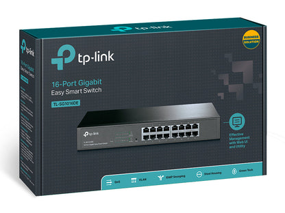 TP-Link TL-SG1016DE 16-Port Gigabit Easy Smart Switch | Energy-Efficient Network Management for SMBs