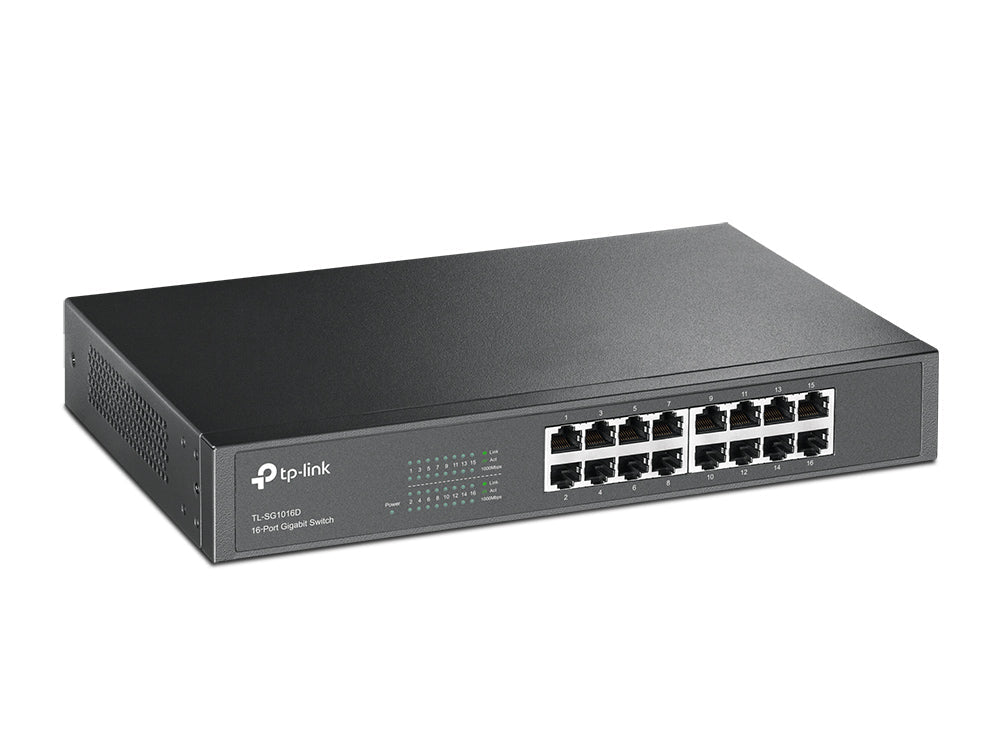 TP-Link TL-SG1016D 16-Port Gigabit Desktop/Rackmount Switch | Efficient High-Speed Networking for Business and Office