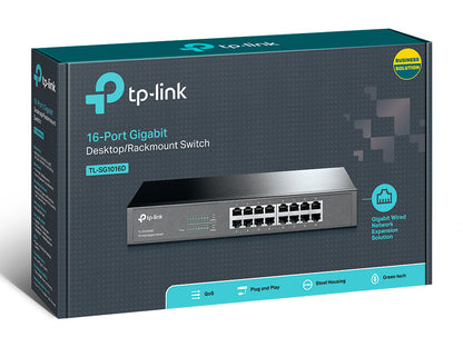 TP-Link TL-SG1016D 16-Port Gigabit Desktop/Rackmount Switch | Efficient High-Speed Networking for Business and Office