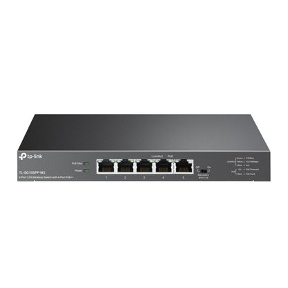 TP-Link TL-SG105PP-M2 5-Port 2.5G Desktop Switch with 4-Port PoE++ | Fanless, 2.5 Gigabit Speeds, 123W PoE Budget