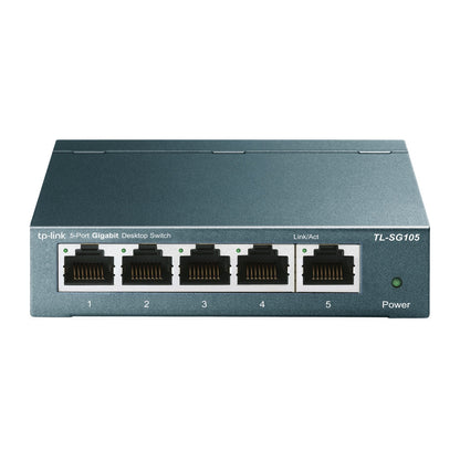 TP-Link TL-SG105 5-Port Gigabit Desktop Network Switch | Metal Casing | Plug & Play | Green Ethernet