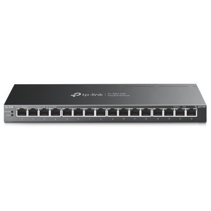 TP-Link TL-SG116P 16-Port Gigabit Desktop Switch with 16 PoE+ Ports, 120W Budget, Extend Mode, Priority & Isolation Modes – Reliable Power and Data for SMB, Surveillance, and IoT