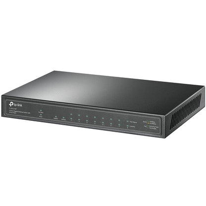 TP-Link TL-SG1210P 10-Port Gigabit Desktop Switch with 8 PoE+ Ports, 63W Budget, Gigabit SFP Slot, Fanless Silent Design – Ideal for SMB Networks, IP Surveillance, and IoT