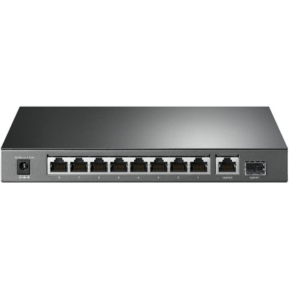 TP-Link TL-SG1210P 10-Port Gigabit Desktop Switch with 8 PoE+ Ports, 63W Budget, Gigabit SFP Slot, Fanless Silent Design – Ideal for SMB Networks, IP Surveillance, and IoT