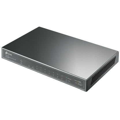 TP-Link TL-SG1210P 10-Port Gigabit Desktop Switch with 8 PoE+ Ports, 63W Budget, Gigabit SFP Slot, Fanless Silent Design – Ideal for SMB Networks, IP Surveillance, and IoT