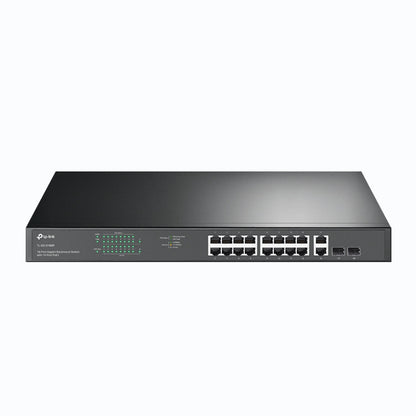 TP-Link TL-SG1218MP 18-Port Gigabit Rackmount Switch with 16 PoE+ Ports, 250W Power Budget, SFP Uplink, IEEE 802.3af/at Support – High-Performance Networking for SMB & Surveillance