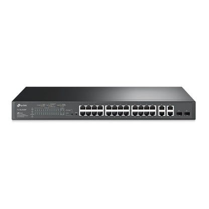 TP-Link JetStream TL-SL2428P 24-Port 10/100Mbps + 4-Port Gigabit Smart Switch with 24-Port PoE+ | High-Power 250W PoE, L2/L3 Features, Advanced Security