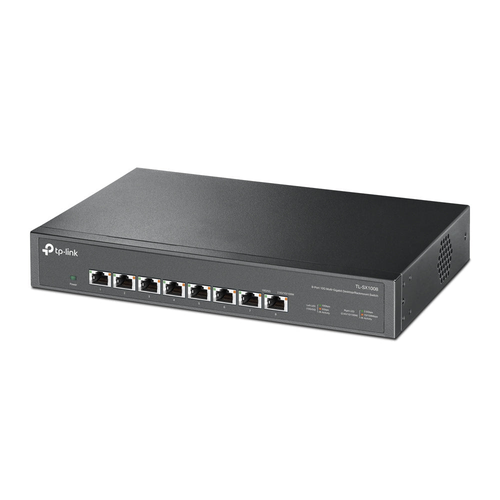 TP-Link TL-SX1008 8-Port 10G Multi-Gigabit Desktop/Rackmount Switch | Ultimate High-Speed Networking for Business & Home