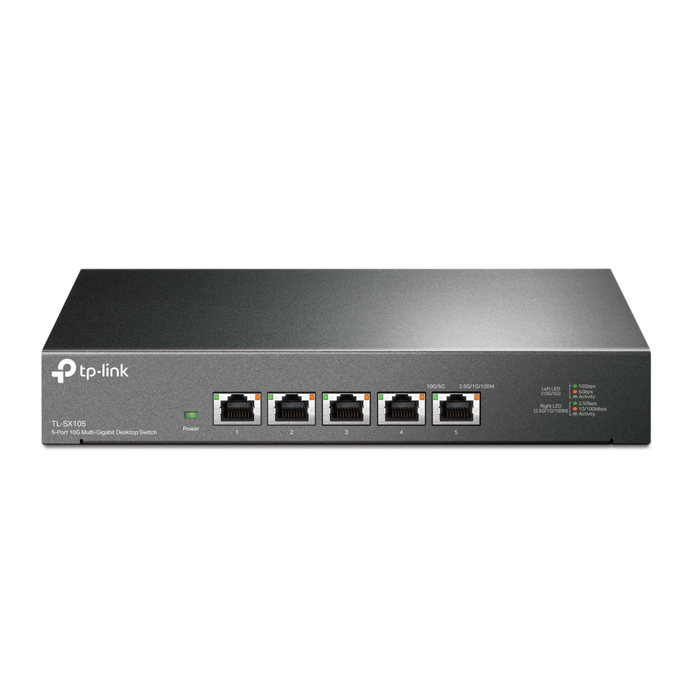 TP-Link TL-SX105 5-Port 10G Multi-Gigabit Desktop Switch | Ultra-High-Speed Networking for Home & Business
