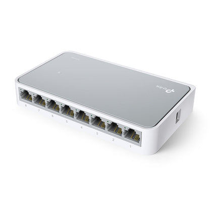 TP-Link TL-SF1008D | 8-Port 10/100Mbps Desktop Ethernet Switch | Eco-Friendly | Plug & Play