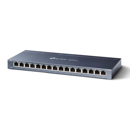 TP-Link TL-SG116 16-Port Gigabit Desktop Switch | Silent, High-Speed Networking with Energy-Saving Green Technology