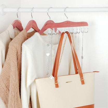 TOPIA HANGER Cedar Wood Hoodie Storage, Tie Rack, Belt Hanger, 360°Swivel Hanger