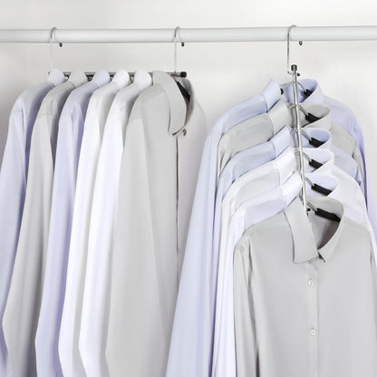TOPIA HANGER Clothes Hanger Space Saving, 6 Tier Shirt Coat Hangers Space Saving No Bump Shoulder Hangers with No Slip Foam Padded Hangers Closet Organizers and Storage for Men and Women 2 Pack-CT64B