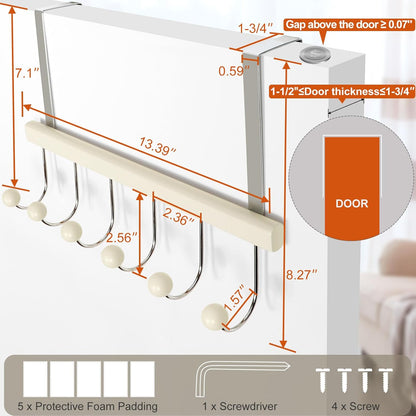TOPIA HANGER Over The Door Hooks for Hanging, Hoodie Hangers