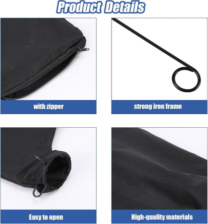 Table Saw Miter Dust Bag Black Dust Collection Bag for 255 Model with Zipper and Wired Adjustable Stand for Belt Sander Parts Diagonal Miter Saw Accessories