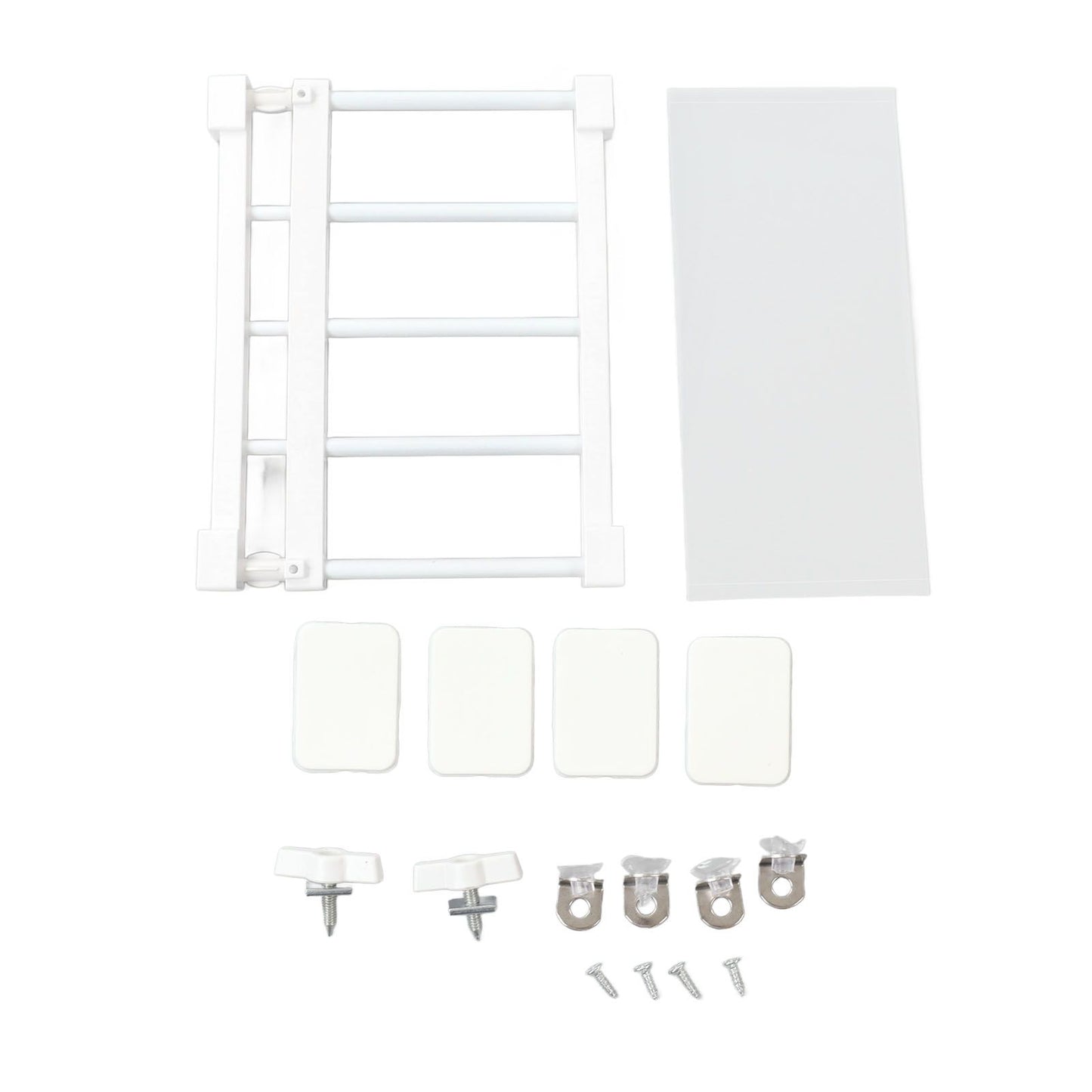 Tension Rod Shelf 14.2 Inch Width Nail Free Expandable Storage Rack for Cabinet Wardrobe 38 to 55cm /15 to 21.7in