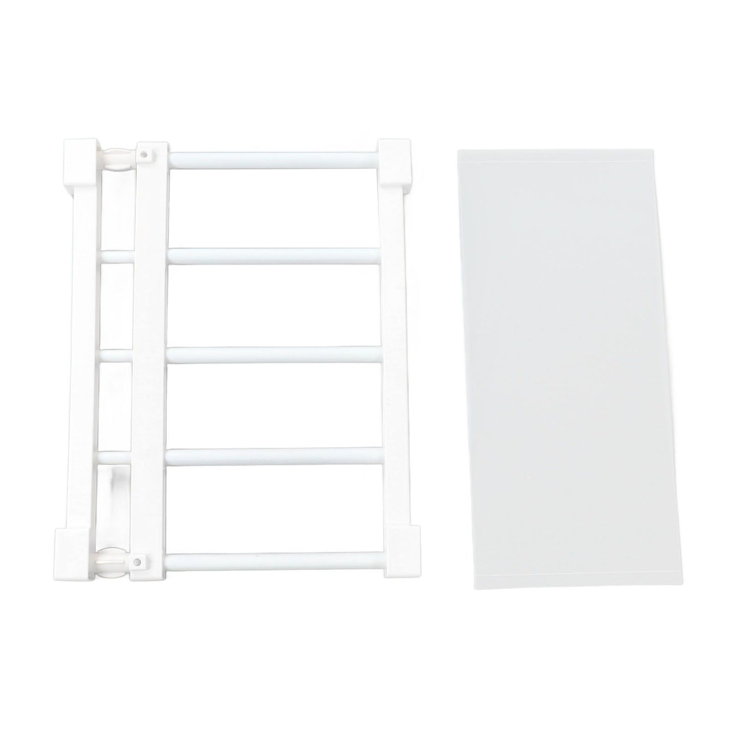 Tension Rod Shelf 14.2 Inch Width Nail Free Expandable Storage Rack for Cabinet Wardrobe 38 to 55cm /15 to 21.7in