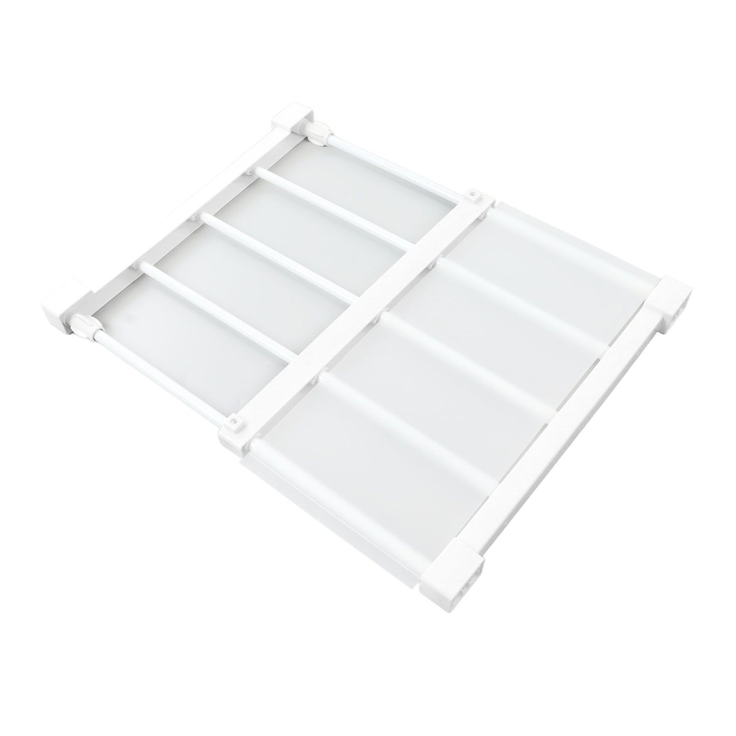 Tension Rod Shelf 14.2 Inch Width Nail Free Expandable Storage Rack for Cabinet Wardrobe 38 to 55cm /15 to 21.7in