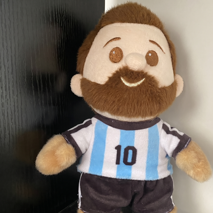 LM 10 Football Star Plush The GOAT Plush Number 10 Football Legend Handmade Plush 18cm