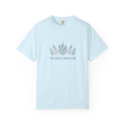The White Sovereign Blue Seaweed Crown  Tsaritsa Frost Queen Graphic Tee