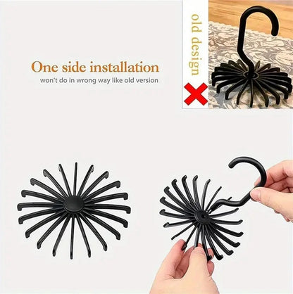 Tie Hanger | Tie Hanger | Tie Organizer | Tie Hook | Hang 20 Ties | Black