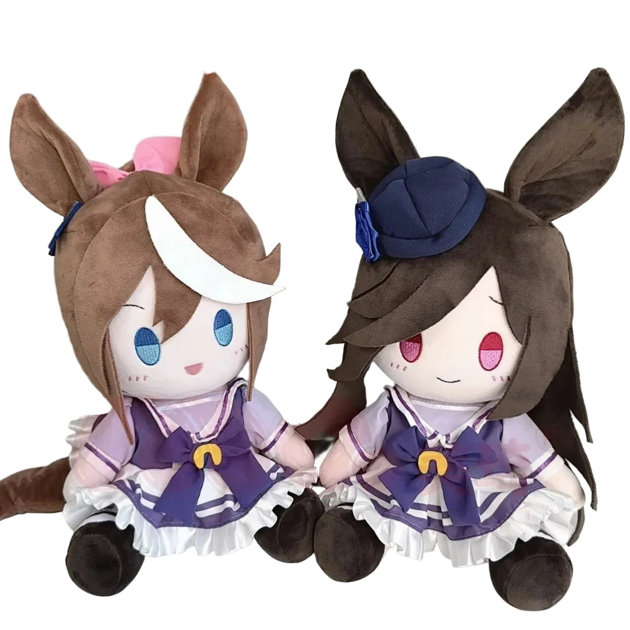 Tokai and Rice 30cm Sitting Plush Doll - Handmade Horse Girl Stuffed Toy Fan Gift