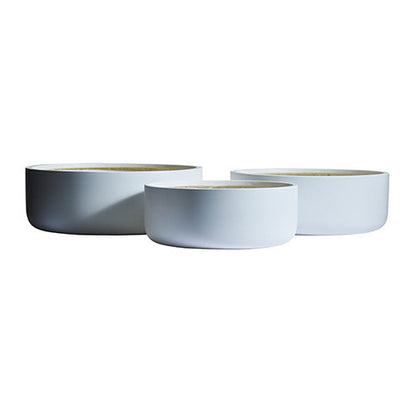 Wide fabric tape roll set in light color, three folded rolls