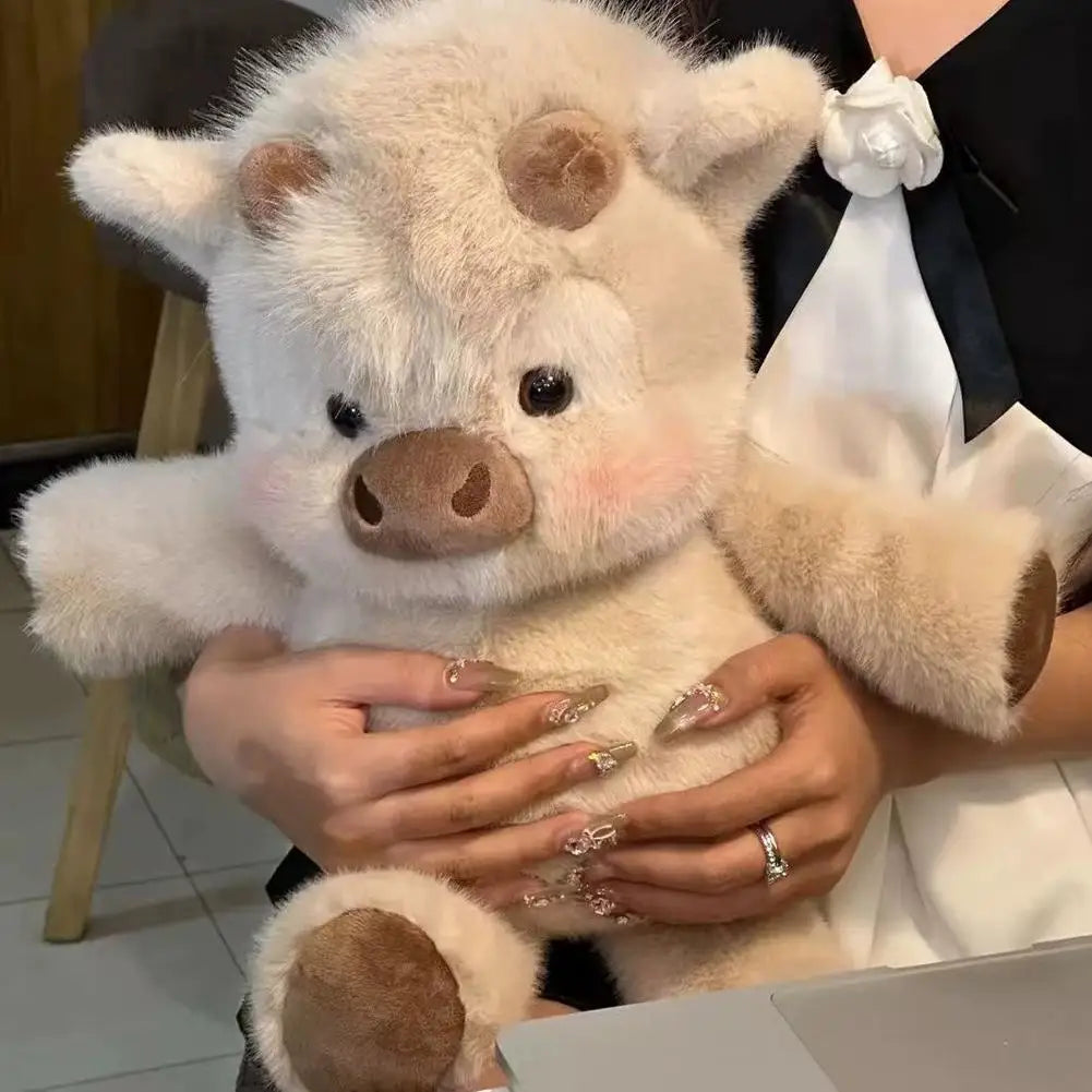 Reversible 45cm Cute Cow Plush - Soft Pig Cow Stuffed Plush Toy for Kids & Adults