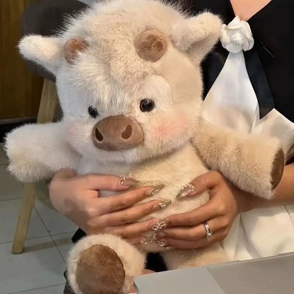 Reversible 45cm Cute Cow Plush - Soft Pig Cow Stuffed Plush Toy for Kids & Adults