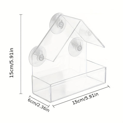 Transparent - House-shaped - Birdhouse - With weatherproof function