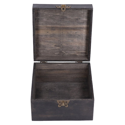 Treasure Props Storage Box with Password Lock Retro Wooden Storage Box for Home Living Room